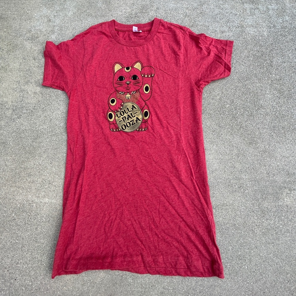 Vintage Lollapalooza Lucky Cat Tshirt 😃😃LOLLA-PAL-OOZA Lucky Cat Shirt